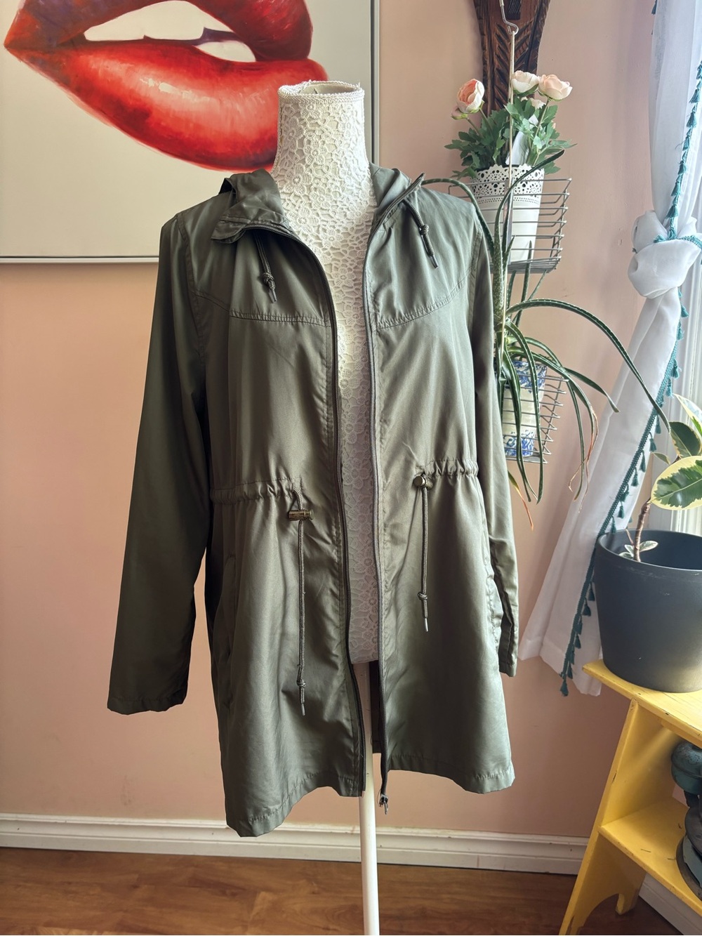 Primark Olive Green Hooded Utility Parka